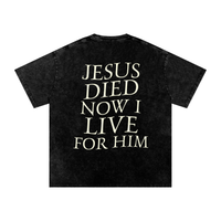 Snow Washed Oversized Jesus T-Shirt