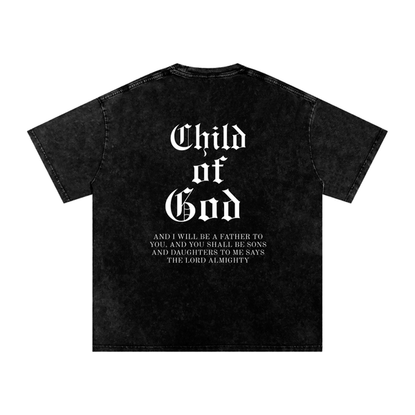 Snow Washed Oversized Cotton T-Shirt